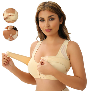 Sujetador <span class=keywords><strong>postoperatorio</strong></span> de cáncer de mama para esculpir el cuerpo de mujer con gancho ajustable de compresión elástica OEM personalizado - Product Image 6