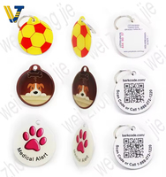 Personalisiertes Metall-ID-Gerät mit QR-Code und Eigenem Logo für Hunde und Katzen