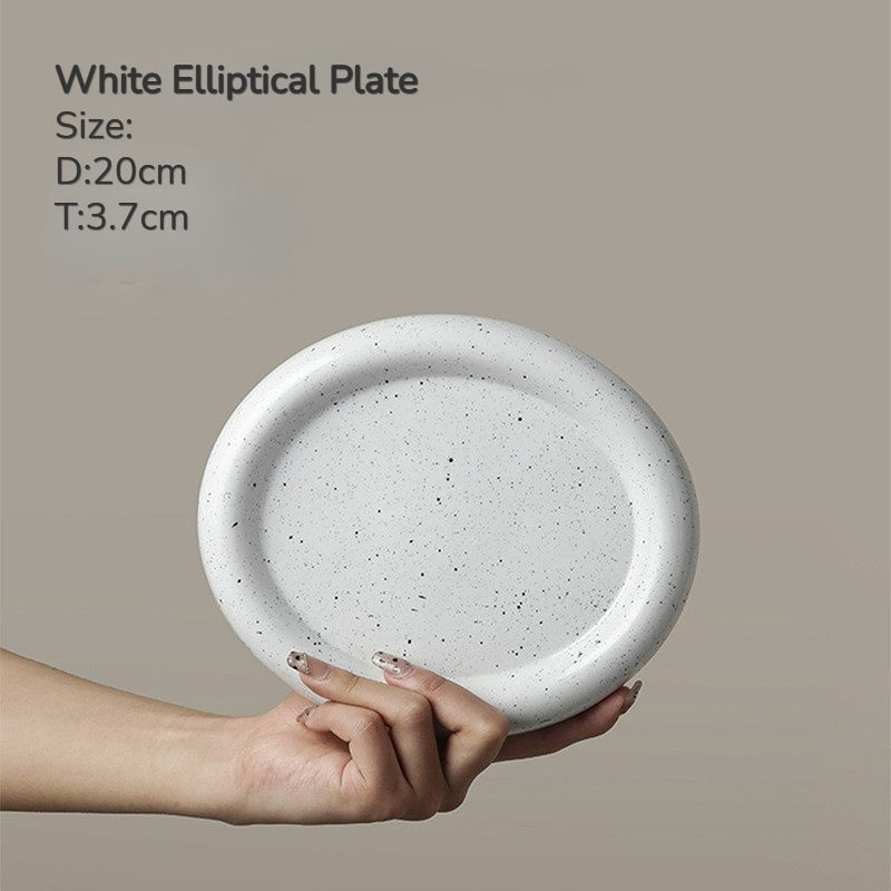 White Elliptical Plate