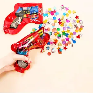 Atmosphere Handheld Game Inflatable Foil Balloon Fireworks Party Popper Gift Birthday Wedding Cannon Spray Confetti Toy Gun