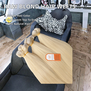 100% paquetes <span class=keywords><strong>de</strong></span> trama <span class=keywords><strong>de</strong></span> cabello <span class=keywords><strong>Virgen</strong></span> sin procesar crudo cutícula Europea alineada doble dibujado 8 pulgadas extensiones <span class=keywords><strong>de</strong></span> cabello humano <span class=keywords><strong>de</strong></span> Color Rubio - Product Image 3