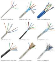 300M 305M Box Cat5 Cat5e Cable de red FTP Al Foil Shield CCA 24AWG Cat 5E Cable Soporte de PVC OEM Rj45 Cable Fabricación