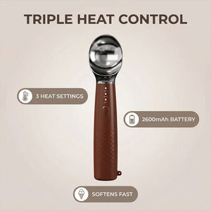 Rechargeable Ice Cream Scoop <b>USB</b> <b>Heated</b> Scoop with 3 <b>Heat</b> Levels Kitchen Gadget - Product Image 4