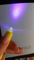 Bolígrafo Espía con Luz UV, Tinta Invisible Permanente para Papel, 6 Colores, Material Plástico