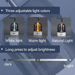 Lámpara de Mesa LED Táctil Recargable, 3 Colores, Luz Nocturna Regulable, Luz Ambiental Portátil, Decoración de Dormitorio, Linterna para Acampar al Aire Libre - Product Image 4