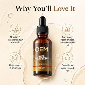 Aceite fortalecedor del cabello con biotina para el crecimiento del cabello y volumen, OEM Professional Boosting, sérum para el cuero cabelludo para hombres y mujeres con cabello fino. - Product Image 4