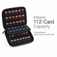 Étui de voyage compact en EVA rigide pour cartes de jeu, support de rangement portable pour cartouches NS Switch, PS Vita, 3DS/DS et cartes mémoire SD