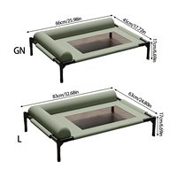 Lit surélevé pour animaux de compagnie avec filet respirant, imperméable, amovible, lavable, pour intérieur, extérieur et camping