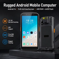 PDA Android 4G Tangguh dengan Pemindai Barcode 1D 2D QR NFC, Terminal Pengumpulan Data Inventaris Industri, PDA Nirkabel Genggam untuk Gudang
