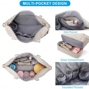 Juego de 3 Bolsas Impermeables para Deportes al Aire Libre, Fitness, Viajes, Organizador de Pañales para Bebé, Bolsa de Pañales para Mamá con Bolsa para Zapatos y Cosméticos - Product Image 6