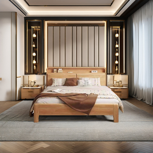 Custom High-End Solid Wood King-Size Bed Elegant European Modern Comfortable Double Bed Frame Storage Home Use Bedroom <strong>Furniture</strong> - Product Image 2