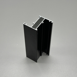 Profili in alluminio anodizzato nero del mercato del cile profili per finestre in alluminio 6063 profili in alluminio T5 Perfil De Aluminio - Product Image 1