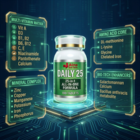 Suplemento Metabólico Seguro 25 para Recuperación, Vitalidad, Resistencia, Fuerza, Apoyo Inmunológico, Anti-Fatiga, Multivitaminas y Minerales