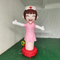 Mascotte gonflable de docteur de haute qualité en tissu Oxford, personnage de dessin animé pour hôpital, clinique, événement, publicité, affichage solaire