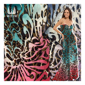 WI-A08 100% Polyester dệt stocklot vải tại Trung Quốc với động vật Báo in hàng dệt may - Product Image 1