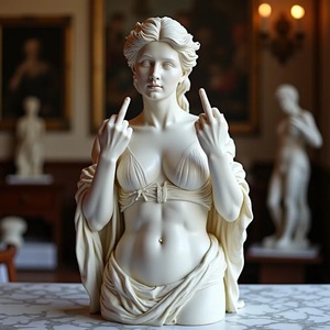 Décoration d'étagère unique pour la maison et le bureau, statue amusante du doigt d'honneur, <span class=keywords><strong>déesse</strong></span> <span class=keywords><strong>grecque</strong></span> audacieuse <span class=keywords><strong>Aphrodite</strong></span>, figurine en résine pour la maison - Product Image 6