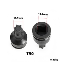 HTL - Juego de puntas de estrella neumáticas de alta resistencia de 3/4 de pulgada, T90 T100, para reparación de motores de traslación de excavadoras, puntas hexalobulares