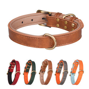 <span class=keywords><strong>Collar</strong></span> de cuero ajustable para perro con logotipo personalizado de fabricante al por mayor - Product Image 4