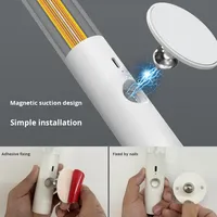 Lampe murale de charge deux en un lampe de poche LED veilleuse magnétique effet d'ambiance sans câblage pour chambre à coucher et chevet