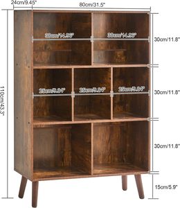 Mini librería de diseño moderno Librería de <span class=keywords><strong>3</strong></span> estantes con estantes ajustables - Product Image 4
