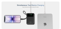 Batterie externe semi-solide 65W PD avec écran TFT, câble intégré, sortie Type C, support, ultra-mince, personnalisation, moule privé, OEM, mondial