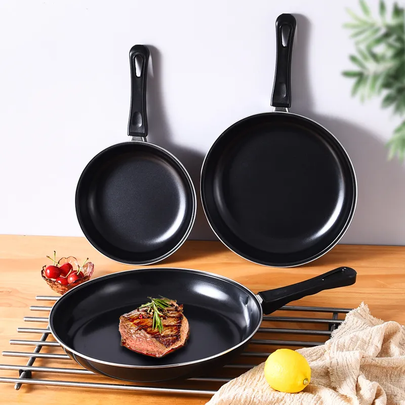 German Style Cookware non-stick oil free cookware Frying Cooking Pan Egg Pans Fry Pan with Long Handle