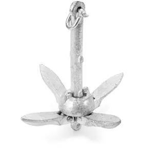 Hot dipped galvanized grapnel type B folding boat anchor with shackles