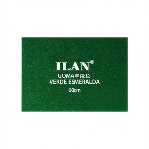 Feuille de mousse EVA Ilan 60x40cm vert émeraude pailleté, matériau artisanal - Product Image 2