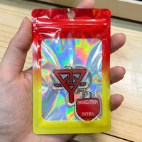Pochette d'emballage alimentaire anti-odeur 3,5g avec logo personnalisé, refermable, holographique, découpée, en Mylar, pour sushi, lait, gelée