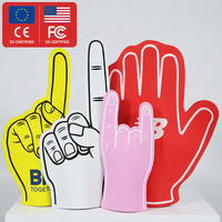 Moufle de cheering personnalisée pour fans de basketball, en mousse EVA et éponge, imprimée en forme de OK avec doigt d'honneur central