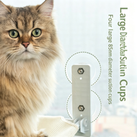 Hamac pour chat pliable avec cadre métallique, OEM ODM, 4 grandes ventouses de 85 mm, respirant, lavable, pour chats de grande taille et chatons