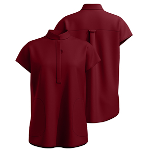 Kitmaz Women's Medical Mandarin Collar Scrub Tops- Soft Stretch Oversized Fit Scrub Shirts with 3 Pockets - Product Image 3