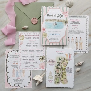 Invitación de Boda con Diseño Floral en Acuarela, Tarjetas de Boda de Lujo con Relieve Personalizado, Sobres, Tarjetas de Agradecimiento y Detalles - Product Image 5