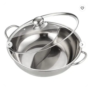 Pot chaud en acier inoxydable cuisson Chine <span class=keywords><strong>Hotpot</strong></span> ustensiles de cuisine divisé pot de cuisson pour restaurant et ménage - Product Image 1