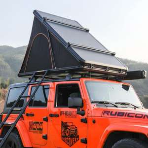 Tente de toit triangulaire en alliage d'aluminium robuste et résistante aux intempéries pour le <span class=keywords><strong>camping</strong></span> en plein air avec échelle télescopique - Product Image 1