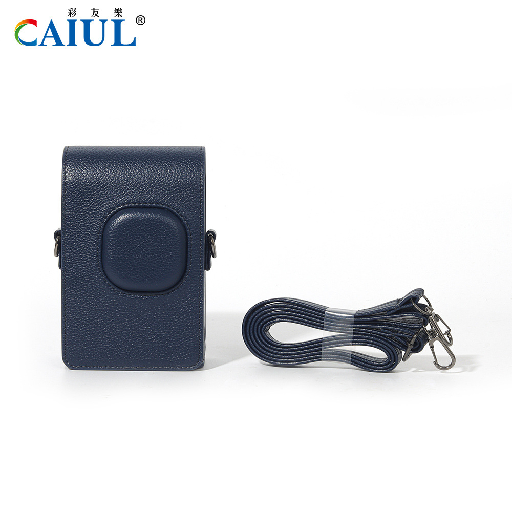 Bolso mini liplay de piel retro azul oscuro