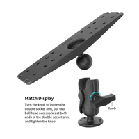 Support de montage pour radar Ray Marine, support de radio portable pour bateau, support de capteur de sonar, rail de montage pour bateau, support de sondeur de poissons Humminbird