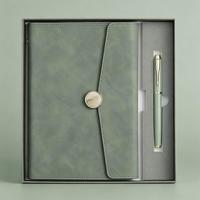 Carnet de notes personnalisé en cuir PU A5 de luxe et stylo, ensemble cadeau d'entreprise promotionnel