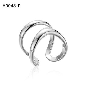 Anillo de Moda Amy Amy A0048 de Acero Inoxidable con Baño de Plata 925, Geométrico, Moderno, para Uso Diario, Regalo de Joyería para Mujer - Product Image 1