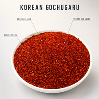Flocons de piment rouge coréen Gochugaru pour la cuisine coréenne, les restaurants et les usines alimentaires, approvisionnement en vrac
