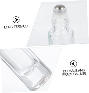 Flacon pulvérisateur de parfum en verre épais cylindrique avec bouchon argenté ou doré, rechargeable, 10 ml, pour voyage, soins de la peau, sérum, crème pour le visage - Product Image 5
