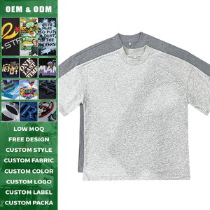 Luxury Boxy Custom White 230 Gsm 100% Cotton Heavyweight Oversized T-Shirt Bland <b>Thick</b> Drop Shoulder Print tShirt Men Streetwear - Product Image 3