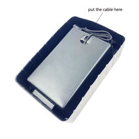Plateau en PVC transparent noir pour souris optique filaire USB 2.0, base et couvercle en plastique pour souris de jeu plate pour ordinateur