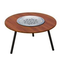 Vente en gros Table de pique-nique en bois massif Barbecue d'extérieur Table de barbecue pliante portable