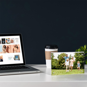 Cadre <span class=keywords><strong>photo</strong></span> en acrylique 4x6 pouces, double face, transparent, sans cadre, avec aimants, pour bureau - Product Image 6