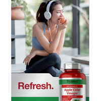 Capsules de vinaigre de cidre de pomme à base de plantes de haute qualité, marque privée, pour la détoxification, le soutien digestif et la gestion du poids.