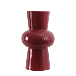 Jarrón Estilo Ins, de Lujo Retro de Mediados de Siglo, de Gran Valor Estético, Decoración Francesa, Florero Hidropónico, Rojo de Gran Capacidad - Product Image 1