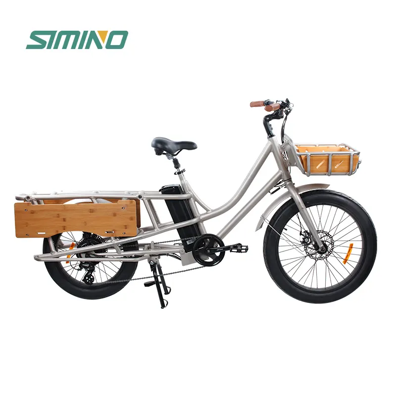 Simino 48V 500W ultra מטען ebike שומן צמיג חשמלי אופני אופני הרי אופניים עם אופניים סל קטנוע