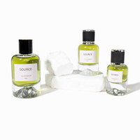 Flacon pulvérisateur en verre rond de luxe vide de haute qualité avec logo personnalisé, 30 ml, 100 ml, flacon de parfum de 50 ml avec bouchon à bille et boîte d'emballage