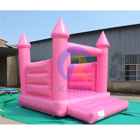Vente en gros de château gonflable rose commercial de petite taille pour enfants, trampoline gonflable 3x3m